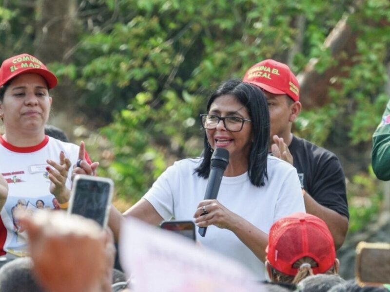 Delcy Rodríguez instó a la siembra de agua ante la sequía del país: Los rayos están cayendo directamente sobre Venezuela