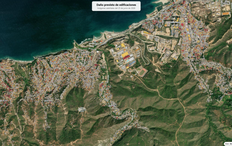 Casi uno de cada tres edificios de Catia La Mar muestra daños según IA sobre mapeo satelital