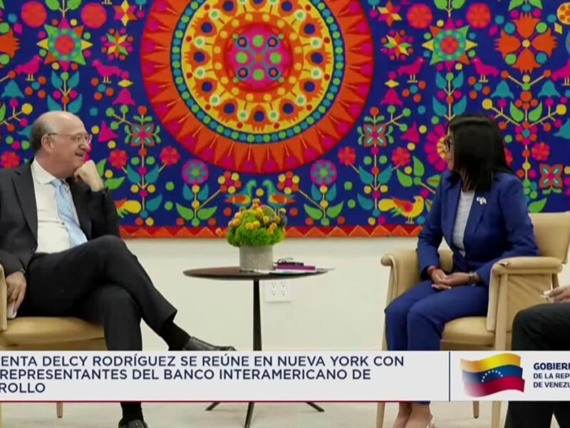 Delcy Rodríguez evalúa mecanismos de cooperación técnica y financiera con el BID en Nueva York