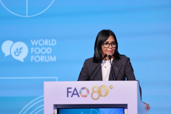 Delcy Rodríguez anuncia una nueva ley para impulsar la producción alimentaria de Venezuela